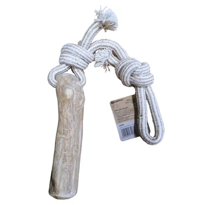 jeux corde à tirer avec bâton à mâché Green java 51 cm L pour chien