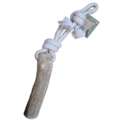 jeux corde à tirer avec bâton à mâché Green java 51 cm L pour chien