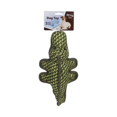 Flamingo - Jouet Strong Stuff Alligator vert 34 cm. pour chien.