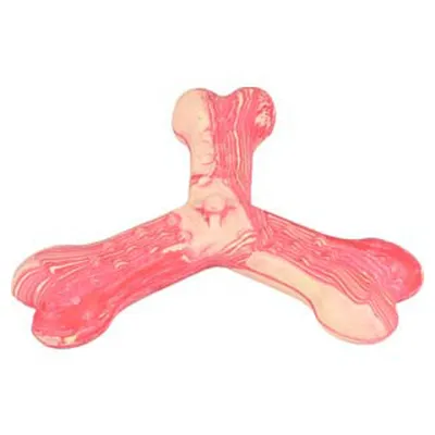 Jouet 10 cm pour chien Saveo os triple parfum boeuf caoutchouc