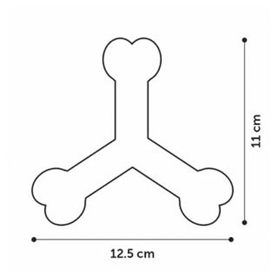 Flamingo - Jouet pour chien 12.5 cm .Saveo os triple parfum boeuf. caoutcho