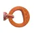 animallparadise - Jouet pour chien rond en TPR et corde 25 cm  couleur oran