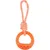 animallparadise - Jouet pour chien rond en TPR et corde 25 cm  couleur oran animallparadise - Jouet pour chien rond en TPR et corde 25 cm  couleur oran