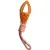 jeux pour chien ovale en TPR et corde, orange longueur 27.5 cm