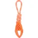 jeux pour chien ovale en TPR et corde, orange longueur 27.5 cm