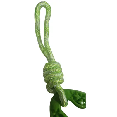 Anneau triangle en TPR et corde longueur total 24.5 cm, vert,  jeux pour ch
