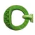 Anneau rond en TPR et corde 25 cm, vert, Samba Jeux pour chien