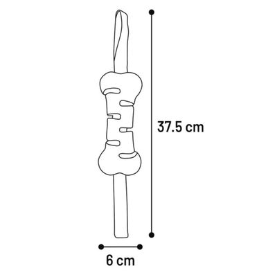 jeux balle os avec poignées,  TPR, 15 cm, pour chien