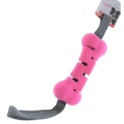 animallparadise - Jouet balle os avec poignées,  TPR, 15 cm, pour chien