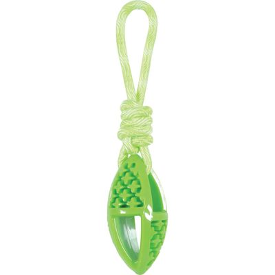 animallparadise - jeux pour chien ovale en TPR et corde longueur 27.5 cm, v