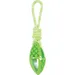 jeux pour chien ovale en TPR et corde longueur 27.5 cm, vert,