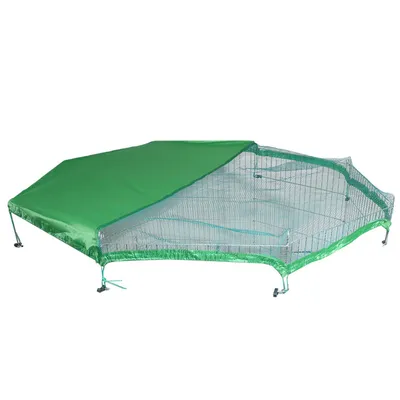 Vadigran - Parc hexagonal avec filet 60 x 60 cm pour chiot et lapin