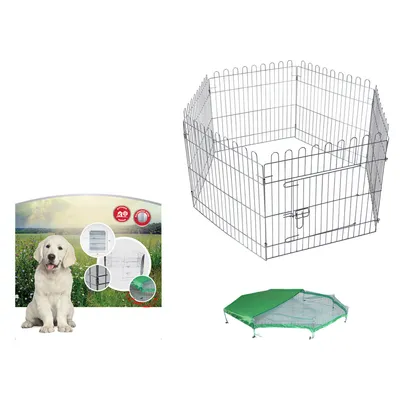 Vadigran - Parc hexagonal avec filet 60 x 60 cm pour chiot et lapin