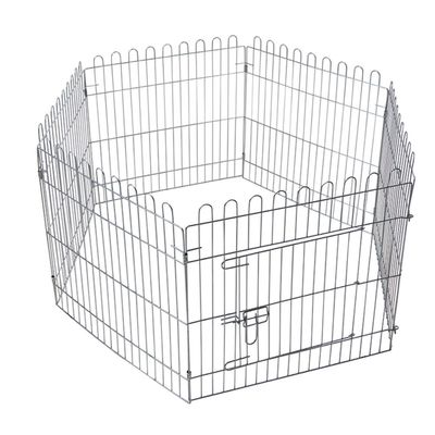 Parc hexagonal avec filet 60 x 60 cm pour chiot et lapin