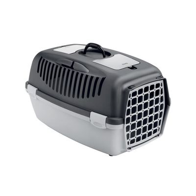 Cage gulliver 3, gris, taille 40 x 61 x 38 cm, transport pour chien max 12