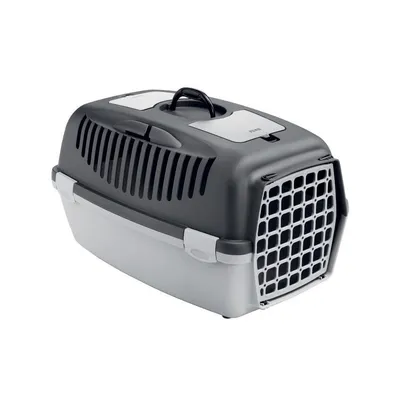 Cage gulliver 3, gris, taille 40 x 61 x 38 cm, transport pour chien max 12