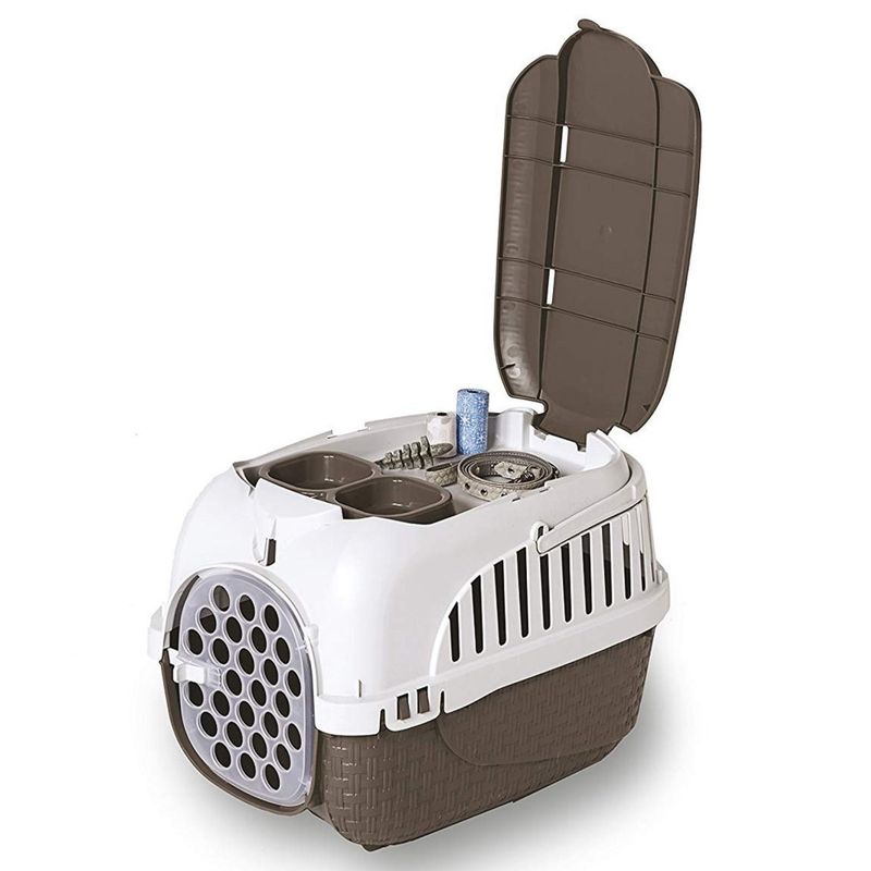 Bama - Cage de transport, Tour Taupe taille XS  33 X 52 X 34 cm pour petit