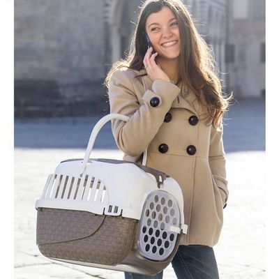 Cage de transport, Tour Taupe taille XS  33 X 52 X 34 cm pour petit chiens