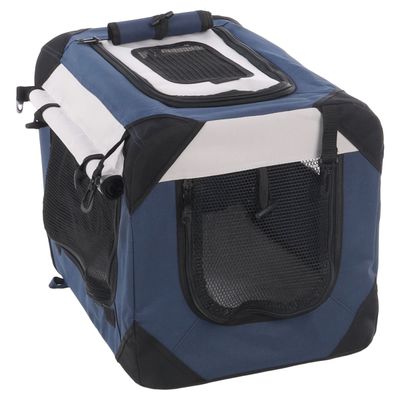 Cage de transport XS Geronimo Bleu 35 x 49.5 x H 35 cm pour chien max 7 kg