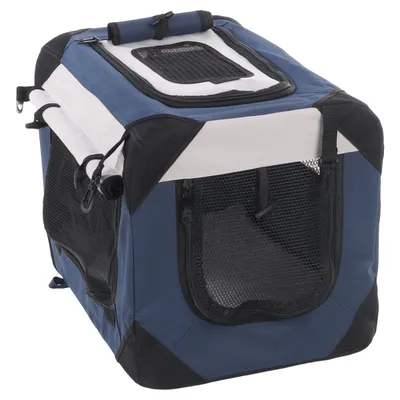 Cage de transport XS Geronimo Bleu 35 x 49.5 x H 35 cm pour chien max 7 kg