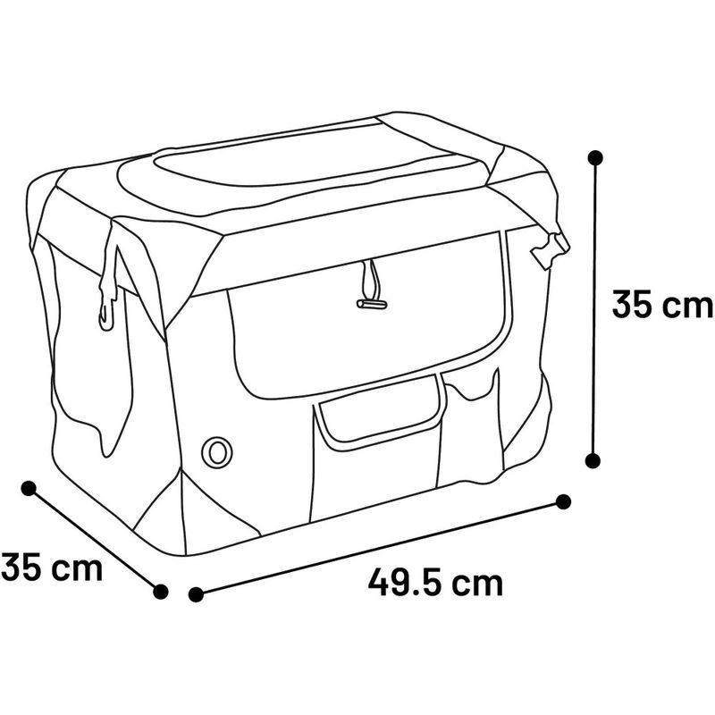 Flamingo - Cage de transport XS Geronimo Bleu 35 x 49.5 x H 35 cm pour chie