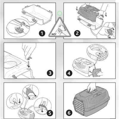 Trixie - Box de transport Capri 2  XS-S 37 x 34 x 55 cm pour petit chien ma