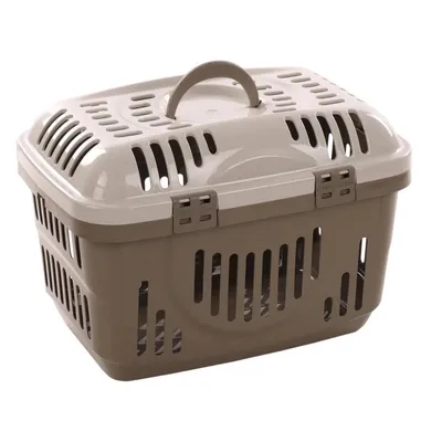 Cage de transport Darva taupe 48.5 x 33.5 x 33 cm animaux max 8 kg