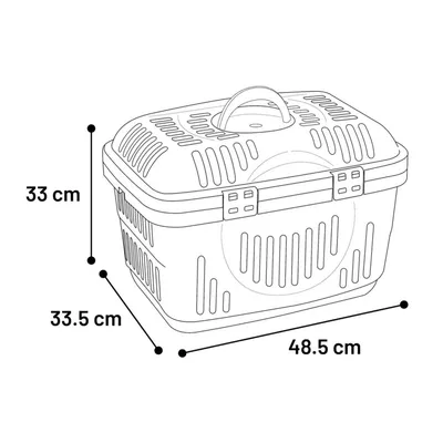 Cage de transport Darva taupe 48.5 x 33.5 x 33 cm animaux max 8 kg