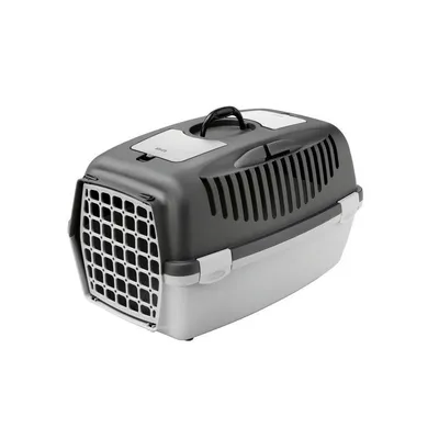 Cage gulliver 2, gris, taille 36 x 55 x 35 cm, transport pour chien max 8 k