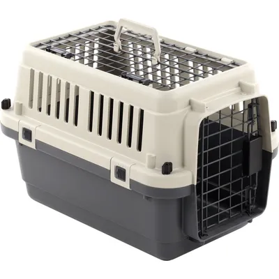 Cage de transport Neto XS 33 x 50 x 33 cm grise pour chien max 7 kg Cage de transport Neto XS 33 x 50 x 33 cm grise pour chien max 7 kg