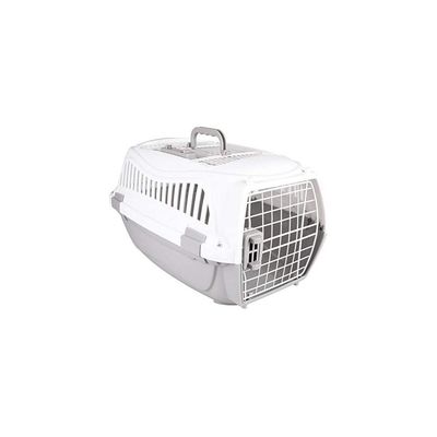 Cage de transport GLOBE S 37 x 57 X h 33 cm, gris pour chien max 9 kg