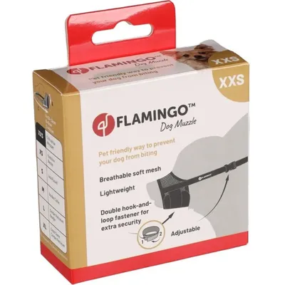 Flamingo - Muselière  en nylon doux taille XXS pour chien