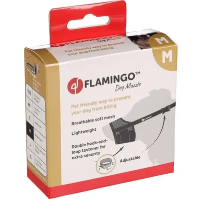 Flamingo - Muselière  en nylon doux taille M pour chien
