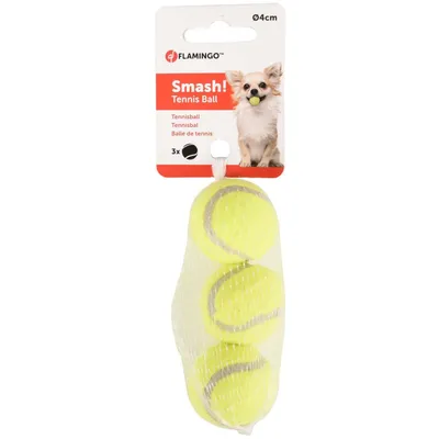 Jouet pour chien 3  petite balles  jaune  ø 3.7 cm environ