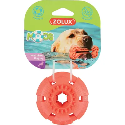 zolux - Jouet balle Moos ø 8 cm TPR flottant orange pour chien