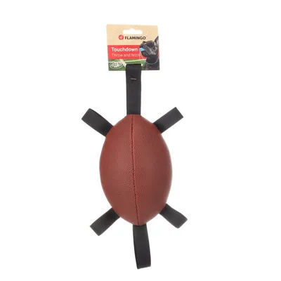 Flamingo - Jouet ballon Rugby  foncé  ø 13 cm x 21 cm pour chien