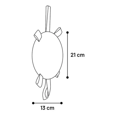 Jouet ballon Rugby  foncé  ø 13 cm x 21 cm pour chien