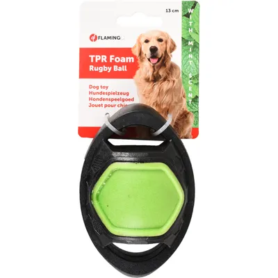 Flamingo - jouet Rugby ball. odeur menthe. ø 7 cm x 13 cm. pour chien