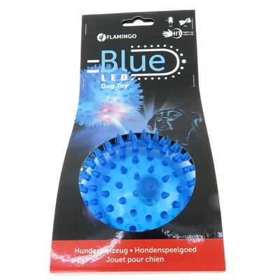 Flamingo - Jouet en TPR balle épines + LED ø 12 cm, pour chiens