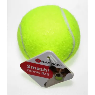 Balle de tennis ø 6 cm. couleur jaune  jouet pour chien
