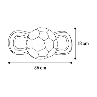 animallparadise - Ballon flottant avec poignées 35 cm pour chien.