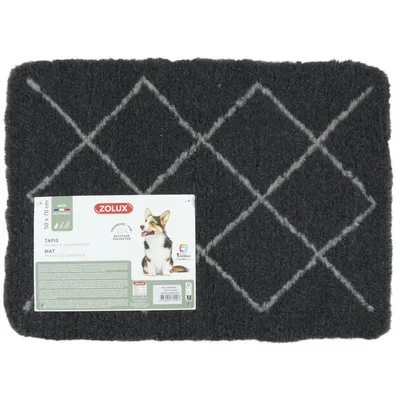 Tapis isolants pour chiens 50 x 70 cm gris avec motif berbère.