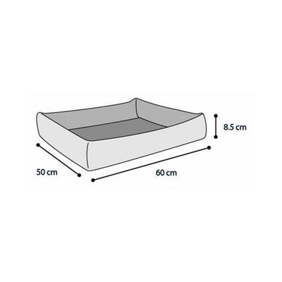 Coussin rafraîchissant FRESK taille M 60 x 50 x 8.5 cm /gris pour chien