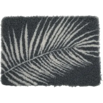 Tapis isolants pour chiens 75 x 95 cm gris avec motif végétal