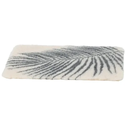 Tapis isolants pour chiens 75 x 95 cm beige avec motif végétal