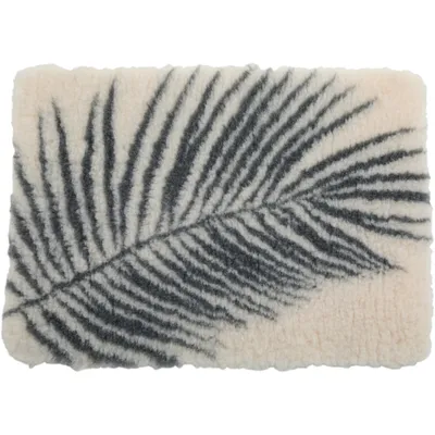 Tapis isolants pour chiens 75 x 95 cm beige avec motif végétal