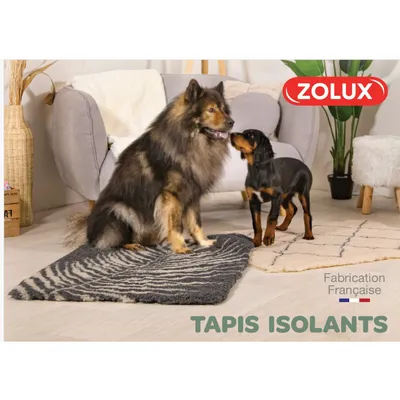 Tapis isolants pour chiens 50 x 70 cm beige avec motif végétal