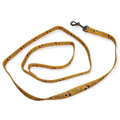 Laisse PUPPY MASCOTTE jaune, 13 mm x 1,20 m pour chiots