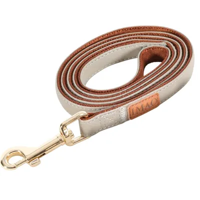 Laisse IMAO MAYFAIR. 15 mm. x 1.2 mètre. couleur taupe. pour chien.