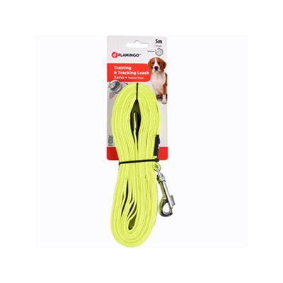 Laisse 5 M d'entrainement et à pister Xeno fluo jaune pour chien
